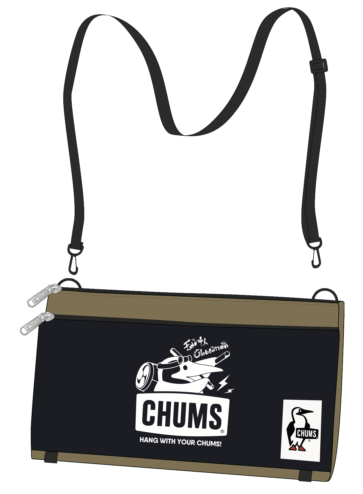 CHUMS x Earth Celebration 2026 Two Necked Shoulder Sweat Nylon